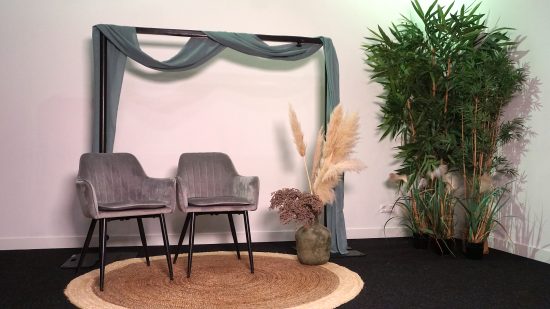 Backdropdoek Vintage groen huren Utrecht bruiloft feest