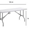 Klaptafel 180x76